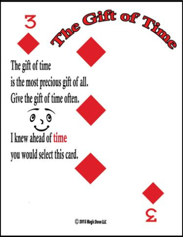 The gift of time card.