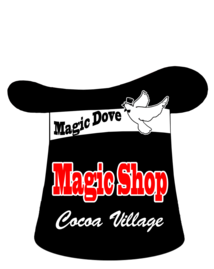 The logo for magic dove cocoa village.